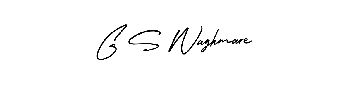 How to make G S Waghmare name signature. Use AmerikaSignatureDemo-Regular style for creating short signs online. This is the latest handwritten sign. G S Waghmare signature style 3 images and pictures png