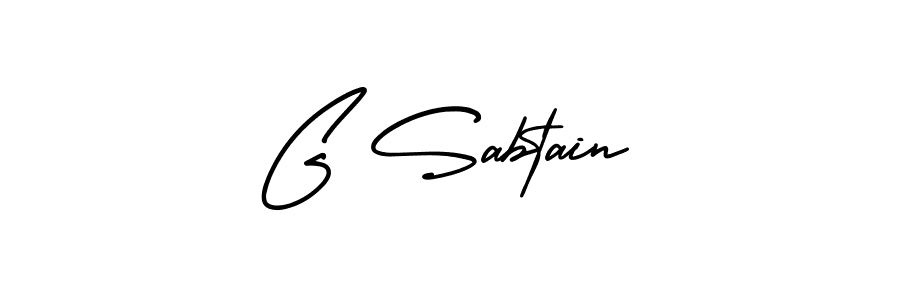 Make a beautiful signature design for name G Sabtain. With this signature (AmerikaSignatureDemo-Regular) style, you can create a handwritten signature for free. G Sabtain signature style 3 images and pictures png