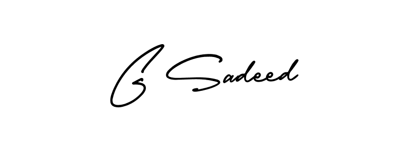Similarly AmerikaSignatureDemo-Regular is the best handwritten signature design. Signature creator online .You can use it as an online autograph creator for name G Sadeed. G Sadeed signature style 3 images and pictures png
