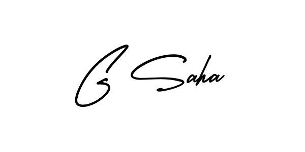 Create a beautiful signature design for name G Saha. With this signature (AmerikaSignatureDemo-Regular) fonts, you can make a handwritten signature for free. G Saha signature style 3 images and pictures png