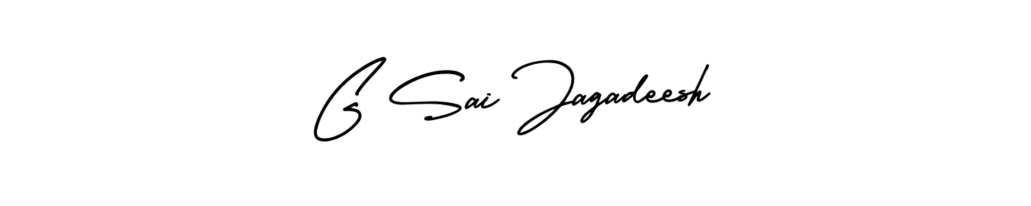 G Sai Jagadeesh stylish signature style. Best Handwritten Sign (AmerikaSignatureDemo-Regular) for my name. Handwritten Signature Collection Ideas for my name G Sai Jagadeesh. G Sai Jagadeesh signature style 3 images and pictures png