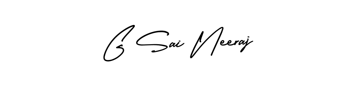 Make a beautiful signature design for name G Sai Neeraj. With this signature (AmerikaSignatureDemo-Regular) style, you can create a handwritten signature for free. G Sai Neeraj signature style 3 images and pictures png