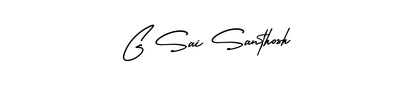 Make a beautiful signature design for name G Sai Santhosh. With this signature (AmerikaSignatureDemo-Regular) style, you can create a handwritten signature for free. G Sai Santhosh signature style 3 images and pictures png