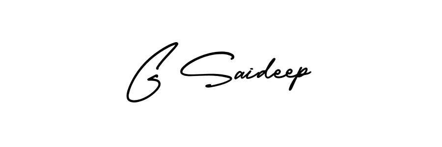 G Saideep stylish signature style. Best Handwritten Sign (AmerikaSignatureDemo-Regular) for my name. Handwritten Signature Collection Ideas for my name G Saideep. G Saideep signature style 3 images and pictures png