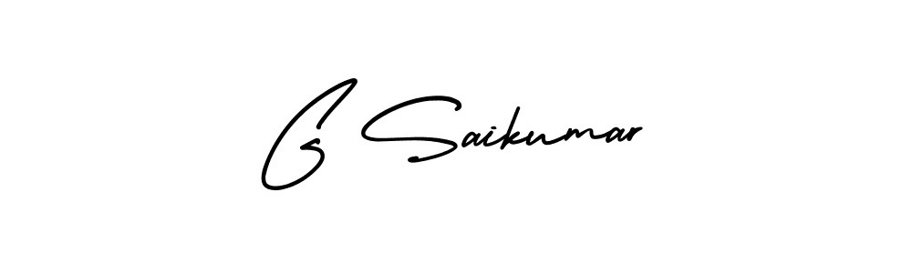 How to make G Saikumar name signature. Use AmerikaSignatureDemo-Regular style for creating short signs online. This is the latest handwritten sign. G Saikumar signature style 3 images and pictures png