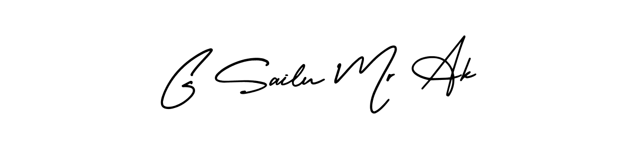 How to make G Sailu Mr Ak signature? AmerikaSignatureDemo-Regular is a professional autograph style. Create handwritten signature for G Sailu Mr Ak name. G Sailu Mr Ak signature style 3 images and pictures png