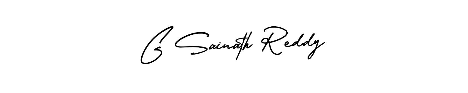 This is the best signature style for the G Sainath Reddy name. Also you like these signature font (AmerikaSignatureDemo-Regular). Mix name signature. G Sainath Reddy signature style 3 images and pictures png