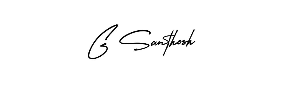 You should practise on your own different ways (AmerikaSignatureDemo-Regular) to write your name (G Santhosh) in signature. don't let someone else do it for you. G Santhosh signature style 3 images and pictures png