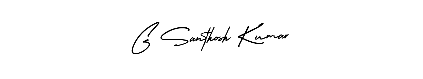 Use a signature maker to create a handwritten signature online. With this signature software, you can design (AmerikaSignatureDemo-Regular) your own signature for name G Santhosh Kumar. G Santhosh Kumar signature style 3 images and pictures png