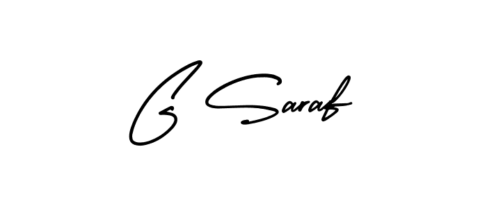 Use a signature maker to create a handwritten signature online. With this signature software, you can design (AmerikaSignatureDemo-Regular) your own signature for name G Saraf. G Saraf signature style 3 images and pictures png