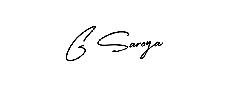 G Saroya stylish signature style. Best Handwritten Sign (AmerikaSignatureDemo-Regular) for my name. Handwritten Signature Collection Ideas for my name G Saroya. G Saroya signature style 3 images and pictures png