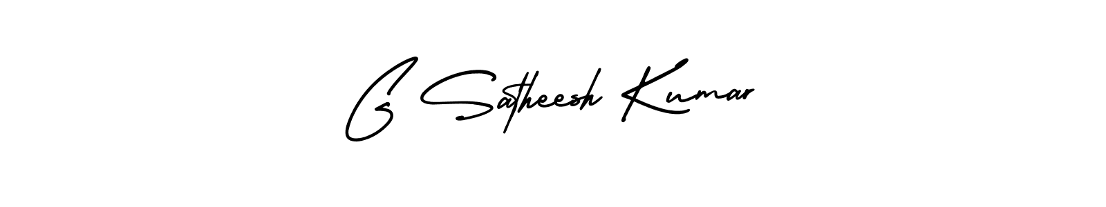 Make a beautiful signature design for name G Satheesh Kumar. With this signature (AmerikaSignatureDemo-Regular) style, you can create a handwritten signature for free. G Satheesh Kumar signature style 3 images and pictures png