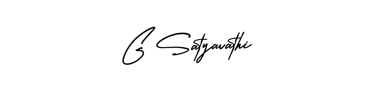 G Satyavathi stylish signature style. Best Handwritten Sign (AmerikaSignatureDemo-Regular) for my name. Handwritten Signature Collection Ideas for my name G Satyavathi. G Satyavathi signature style 3 images and pictures png