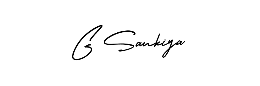 Use a signature maker to create a handwritten signature online. With this signature software, you can design (AmerikaSignatureDemo-Regular) your own signature for name G Saukiya. G Saukiya signature style 3 images and pictures png