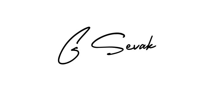 You should practise on your own different ways (AmerikaSignatureDemo-Regular) to write your name (G Sevak) in signature. don't let someone else do it for you. G Sevak signature style 3 images and pictures png