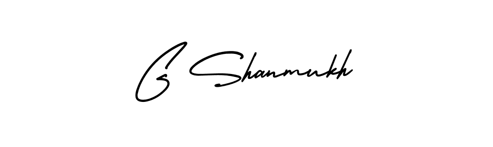 Make a beautiful signature design for name G Shanmukh. With this signature (AmerikaSignatureDemo-Regular) style, you can create a handwritten signature for free. G Shanmukh signature style 3 images and pictures png