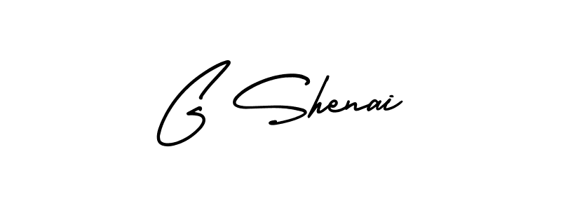 Design your own signature with our free online signature maker. With this signature software, you can create a handwritten (AmerikaSignatureDemo-Regular) signature for name G Shenai. G Shenai signature style 3 images and pictures png