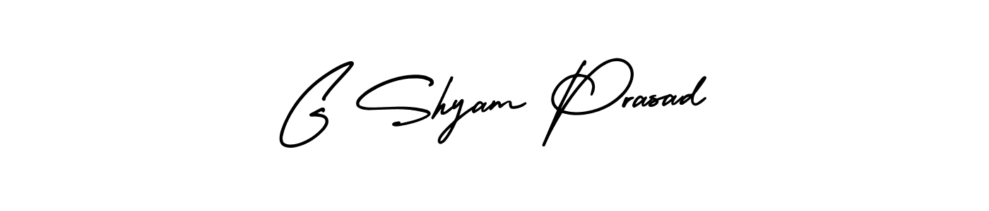 Make a beautiful signature design for name G Shyam Prasad. With this signature (AmerikaSignatureDemo-Regular) style, you can create a handwritten signature for free. G Shyam Prasad signature style 3 images and pictures png