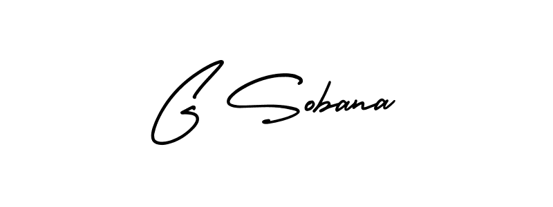 The best way (AmerikaSignatureDemo-Regular) to make a short signature is to pick only two or three words in your name. The name G Sobana include a total of six letters. For converting this name. G Sobana signature style 3 images and pictures png