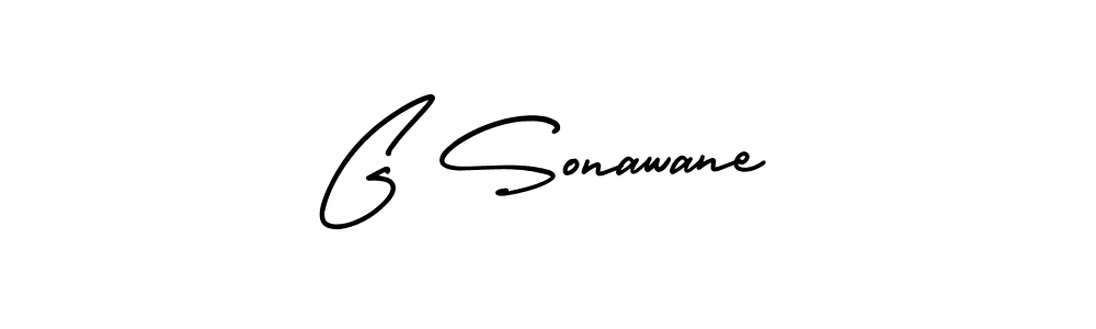 G Sonawane stylish signature style. Best Handwritten Sign (AmerikaSignatureDemo-Regular) for my name. Handwritten Signature Collection Ideas for my name G Sonawane. G Sonawane signature style 3 images and pictures png