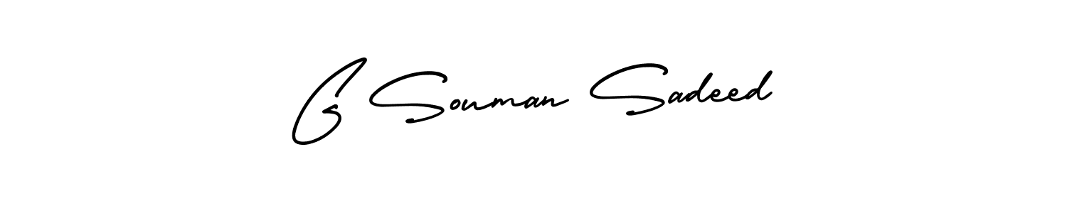 How to Draw G Souman Sadeed signature style? AmerikaSignatureDemo-Regular is a latest design signature styles for name G Souman Sadeed. G Souman Sadeed signature style 3 images and pictures png
