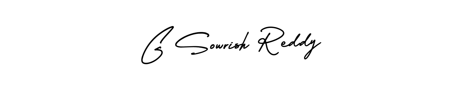 You should practise on your own different ways (AmerikaSignatureDemo-Regular) to write your name (G Sowrish Reddy) in signature. don't let someone else do it for you. G Sowrish Reddy signature style 3 images and pictures png