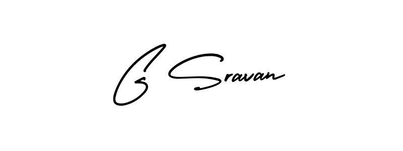 Use a signature maker to create a handwritten signature online. With this signature software, you can design (AmerikaSignatureDemo-Regular) your own signature for name G Sravan. G Sravan signature style 3 images and pictures png