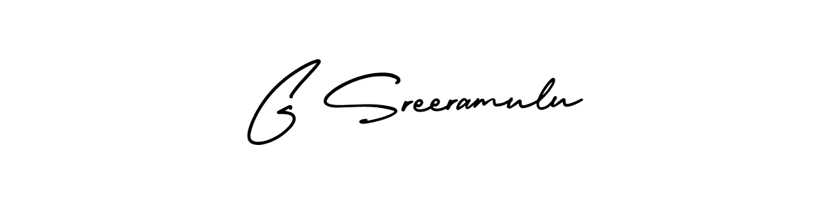 G Sreeramulu stylish signature style. Best Handwritten Sign (AmerikaSignatureDemo-Regular) for my name. Handwritten Signature Collection Ideas for my name G Sreeramulu. G Sreeramulu signature style 3 images and pictures png