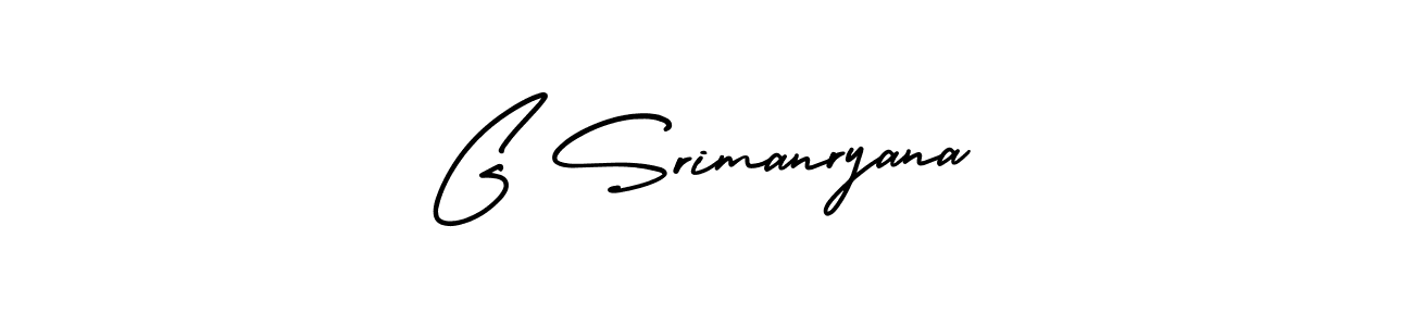 AmerikaSignatureDemo-Regular is a professional signature style that is perfect for those who want to add a touch of class to their signature. It is also a great choice for those who want to make their signature more unique. Get G Srimanryana name to fancy signature for free. G Srimanryana signature style 3 images and pictures png