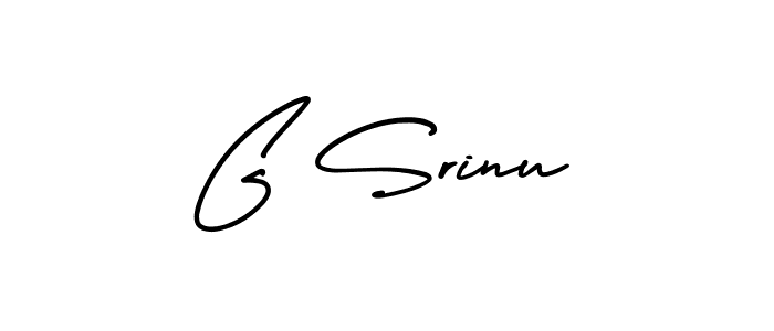 How to make G Srinu name signature. Use AmerikaSignatureDemo-Regular style for creating short signs online. This is the latest handwritten sign. G Srinu signature style 3 images and pictures png