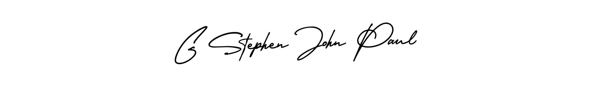AmerikaSignatureDemo-Regular is a professional signature style that is perfect for those who want to add a touch of class to their signature. It is also a great choice for those who want to make their signature more unique. Get G Stephen John Paul name to fancy signature for free. G Stephen John Paul signature style 3 images and pictures png