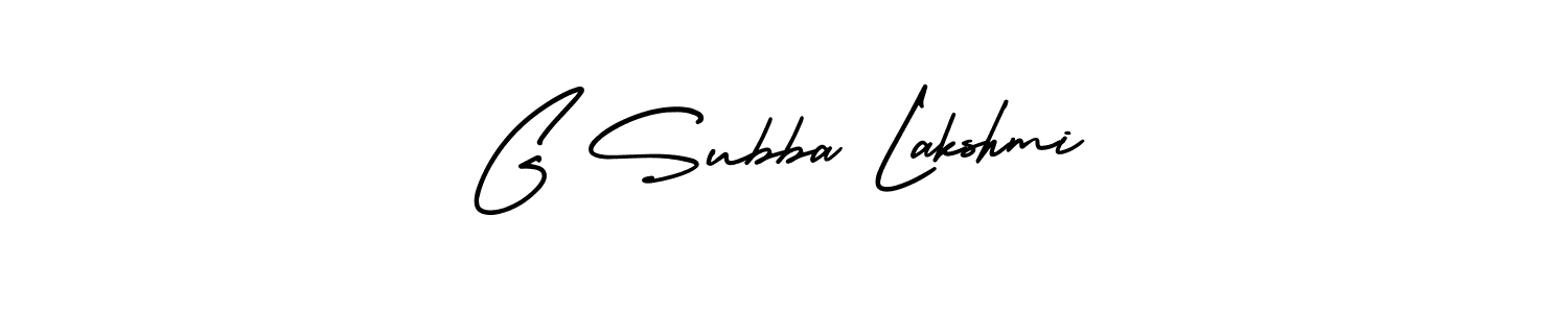 G Subba Lakshmi stylish signature style. Best Handwritten Sign (AmerikaSignatureDemo-Regular) for my name. Handwritten Signature Collection Ideas for my name G Subba Lakshmi. G Subba Lakshmi signature style 3 images and pictures png