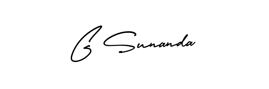 Design your own signature with our free online signature maker. With this signature software, you can create a handwritten (AmerikaSignatureDemo-Regular) signature for name G Sunanda. G Sunanda signature style 3 images and pictures png