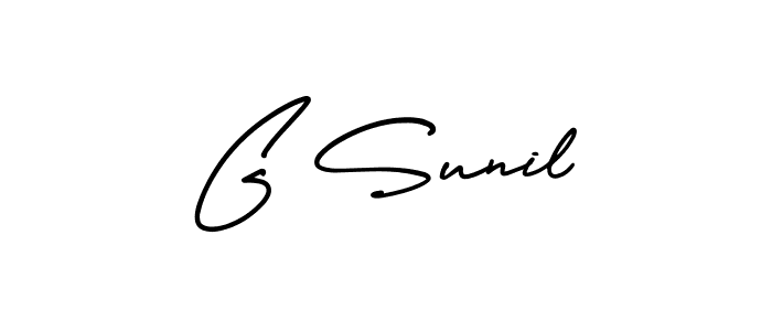 Similarly AmerikaSignatureDemo-Regular is the best handwritten signature design. Signature creator online .You can use it as an online autograph creator for name G Sunil. G Sunil signature style 3 images and pictures png