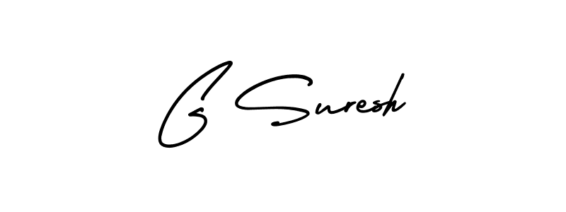 Use a signature maker to create a handwritten signature online. With this signature software, you can design (AmerikaSignatureDemo-Regular) your own signature for name G Suresh. G Suresh signature style 3 images and pictures png