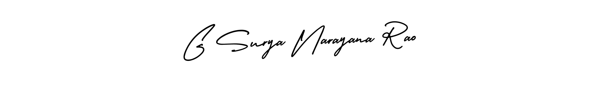 Design your own signature with our free online signature maker. With this signature software, you can create a handwritten (AmerikaSignatureDemo-Regular) signature for name G Surya Narayana Rao. G Surya Narayana Rao signature style 3 images and pictures png