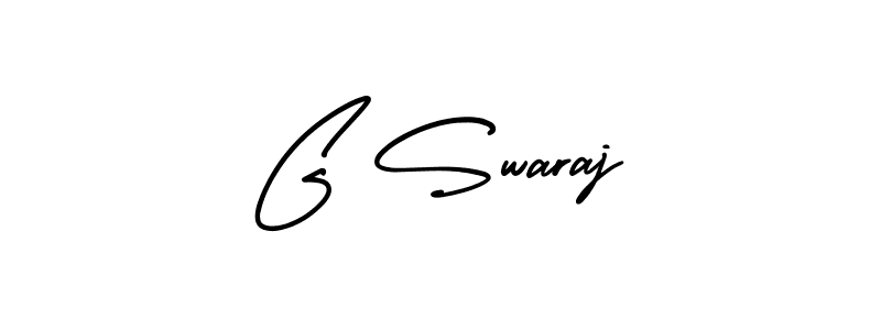 Design your own signature with our free online signature maker. With this signature software, you can create a handwritten (AmerikaSignatureDemo-Regular) signature for name G Swaraj. G Swaraj signature style 3 images and pictures png