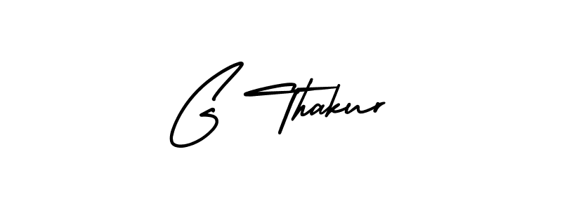 Create a beautiful signature design for name G Thakur. With this signature (AmerikaSignatureDemo-Regular) fonts, you can make a handwritten signature for free. G Thakur signature style 3 images and pictures png