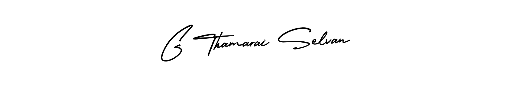 How to make G Thamarai Selvan name signature. Use AmerikaSignatureDemo-Regular style for creating short signs online. This is the latest handwritten sign. G Thamarai Selvan signature style 3 images and pictures png