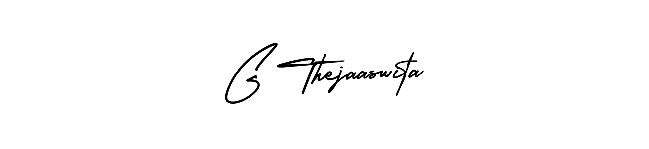 G Thejaaswita stylish signature style. Best Handwritten Sign (AmerikaSignatureDemo-Regular) for my name. Handwritten Signature Collection Ideas for my name G Thejaaswita. G Thejaaswita signature style 3 images and pictures png