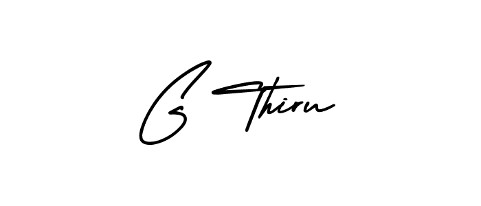 Design your own signature with our free online signature maker. With this signature software, you can create a handwritten (AmerikaSignatureDemo-Regular) signature for name G Thiru. G Thiru signature style 3 images and pictures png