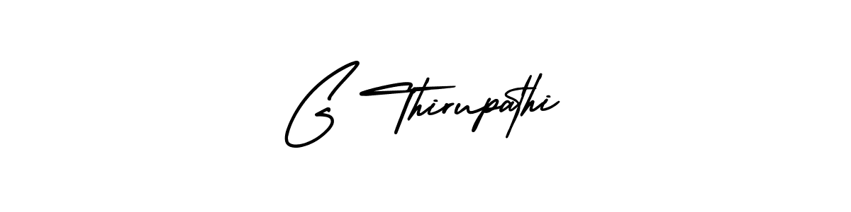 The best way (AmerikaSignatureDemo-Regular) to make a short signature is to pick only two or three words in your name. The name G Thirupathi include a total of six letters. For converting this name. G Thirupathi signature style 3 images and pictures png