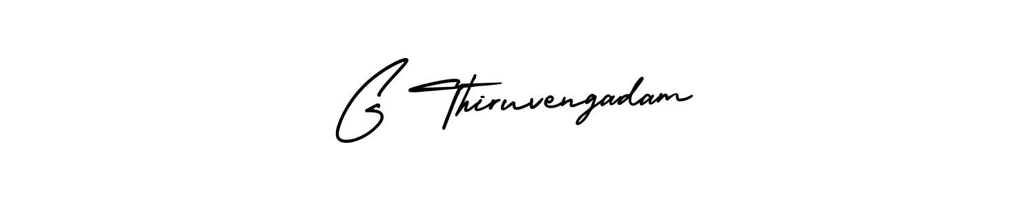 Create a beautiful signature design for name G Thiruvengadam. With this signature (AmerikaSignatureDemo-Regular) fonts, you can make a handwritten signature for free. G Thiruvengadam signature style 3 images and pictures png