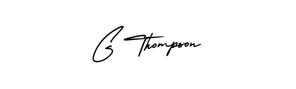 How to make G Thompson name signature. Use AmerikaSignatureDemo-Regular style for creating short signs online. This is the latest handwritten sign. G Thompson signature style 3 images and pictures png