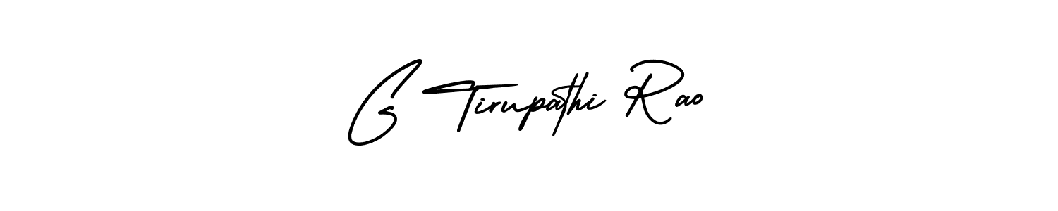 Design your own signature with our free online signature maker. With this signature software, you can create a handwritten (AmerikaSignatureDemo-Regular) signature for name G Tirupathi Rao. G Tirupathi Rao signature style 3 images and pictures png