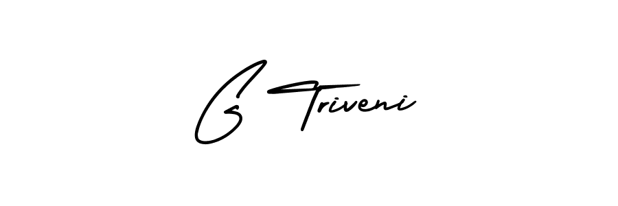 The best way (AmerikaSignatureDemo-Regular) to make a short signature is to pick only two or three words in your name. The name G Triveni include a total of six letters. For converting this name. G Triveni signature style 3 images and pictures png