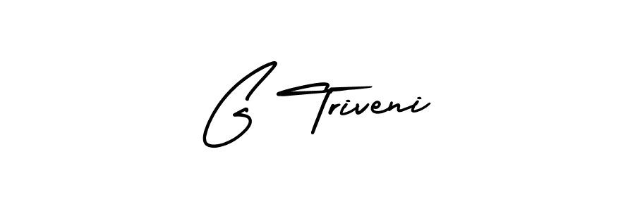 The best way (AmerikaSignatureDemo-Regular) to make a short signature is to pick only two or three words in your name. The name G Triveni include a total of six letters. For converting this name. G Triveni signature style 3 images and pictures png