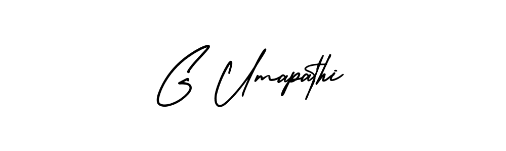 The best way (AmerikaSignatureDemo-Regular) to make a short signature is to pick only two or three words in your name. The name G Umapathi include a total of six letters. For converting this name. G Umapathi signature style 3 images and pictures png