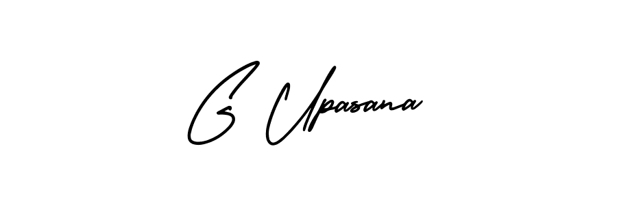 Create a beautiful signature design for name G Upasana. With this signature (AmerikaSignatureDemo-Regular) fonts, you can make a handwritten signature for free. G Upasana signature style 3 images and pictures png