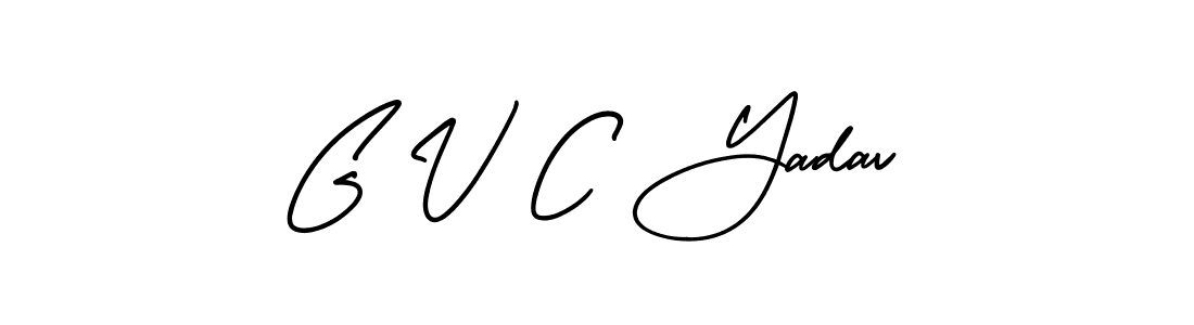 AmerikaSignatureDemo-Regular is a professional signature style that is perfect for those who want to add a touch of class to their signature. It is also a great choice for those who want to make their signature more unique. Get G V C Yadav name to fancy signature for free. G V C Yadav signature style 3 images and pictures png